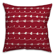Load image into Gallery viewer, 16&quot;H x 16&quot;W Red Omeara Valentines Doodles Throw Pillow GL1011
