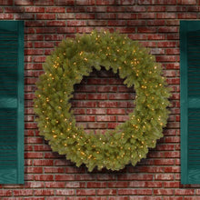 Load image into Gallery viewer, Omusa Faux Lighted Fir Wreath, 48&quot;
