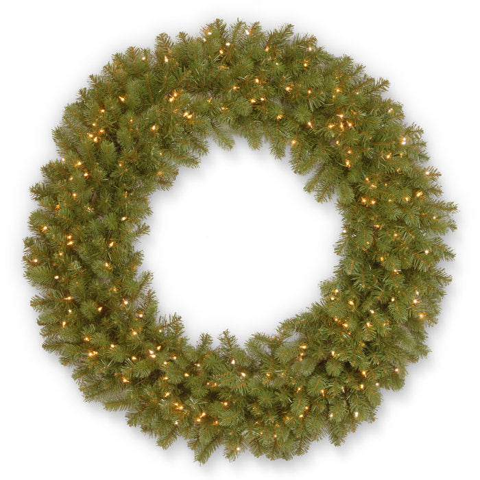 Omusa Faux Lighted Fir Wreath, 48