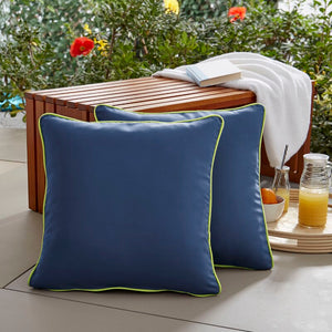 Ona Outdoor Square Pillow Cover and Insert (Set of 2) EC1306