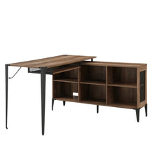 Load image into Gallery viewer, Rustic Oak Onamia L-Shape Desk
