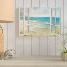 Load image into Gallery viewer, 12&quot; H x 18&quot; W Open Windows To Beach Paradise Print on Canvas
