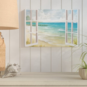 12" H x 18" W Open Windows To Beach Paradise Print on Canvas