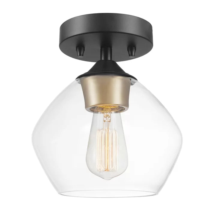 Orhan 1 - Light 8'' Simple Dome Semi Flush Mount