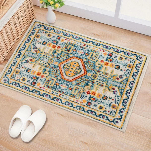 Oriental Area Rug in Blue/Yellow/Red 2' x 3'