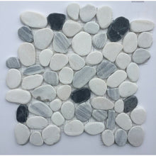 Load image into Gallery viewer, White/Black/Grey Orion 12&quot; x 12&quot; Natural Stone Pebbles Mosaic Wall &amp; Floor Tile - 2 Cartons (SB1631)
