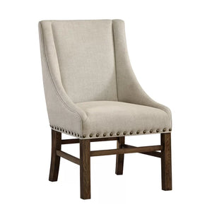 18.7" Orizaba Tufted Wingback Parsons Chair in Oatmeal