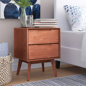 Ormond 2 - Drawer Solid Wood Nightstand in Walnut 1444AH