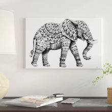 Load image into Gallery viewer, 12&quot; H x 18&quot; W x 0.75&quot; D Ornate Elephant II by Bioworkz - Wrapped Canvas Gallery-Wrapped Canvas Giclée
