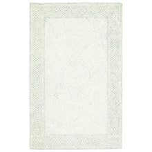 Load image into Gallery viewer, Oscar Oriental Handmade Tufted Wool Area Rug in Green/Blue, Rectangle 6&#39; x 9&#39;
