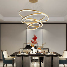 Load image into Gallery viewer, Osher 4 - Light Dimmable LED Geometric Chandelier
