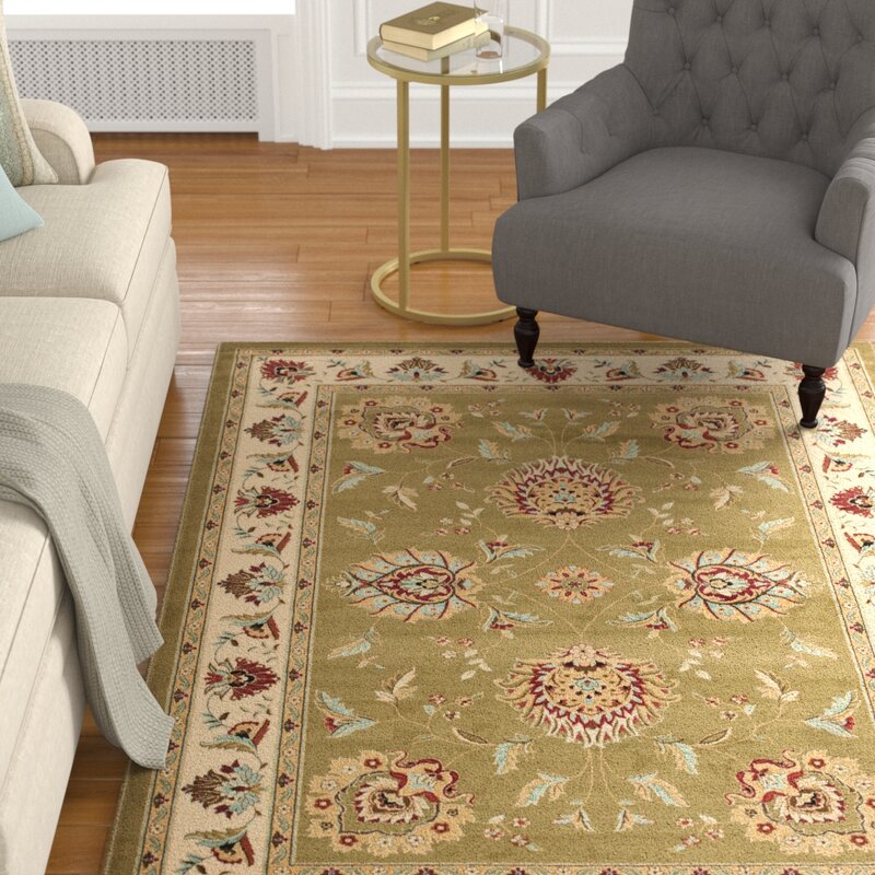 Ottis Oriental Green; Ivory Area Rug 2783AH