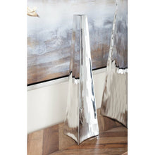 Load image into Gallery viewer, 15&quot; H x 4&quot; W x 4&quot; D Ousmane Silver 21&#39;&#39; Stainless Steel Floor Vase (Set of 2) MRM3050
