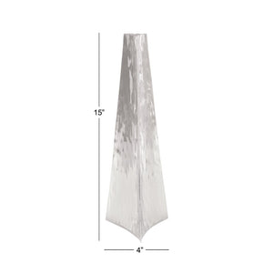 15" H x 4" W x 4" D Ousmane Silver 21'' Stainless Steel Floor Vase (Set of 2) MRM3050