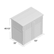 Load image into Gallery viewer, Outdoor 4 ft. 5 in. W x 2 ft. 9 in. D  Horizontal Storage Shed 5482RR
