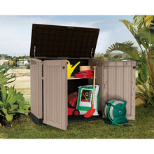 Load image into Gallery viewer, Outdoor 4 ft. x 2 ft. Plastic Horizontal Garbage Shed #2361HW
