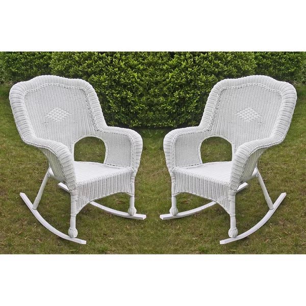 Outdoor Briazia Rocking Wicker/Rattan Chair (Set of 2)