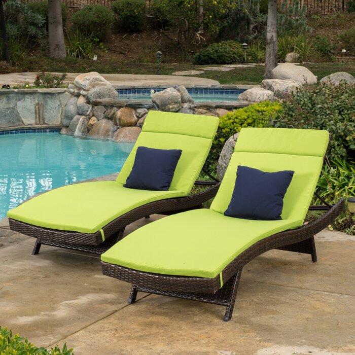 PALE YELLOW  Tallulah Down Indoor/Outdoor Chaise Lounge Cushion **CUSHIONS ONLY** (Set of 2) #9375
