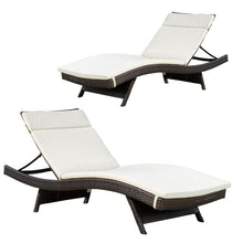 Load image into Gallery viewer, Tallulah Down Indoor/Outdoor Chaise Lounge Cushion (Set of 2) 7390
