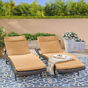 BRIGHT GREEN Tallulah Down Indoor/Outdoor Chaise Lounge **CUSHIONS ONLY**(Set of Two) #9680