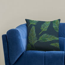 Load image into Gallery viewer, 16&quot; x 16&quot; Navy/Green Schiffer Indoor / Outdoor Floral Throw Pillow GL1805
