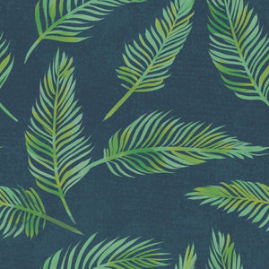 16" x 16" Navy/Green Schiffer Indoor / Outdoor Floral Throw Pillow GL1805
