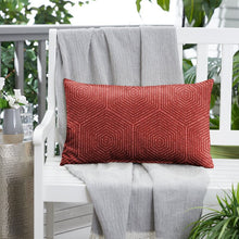 Load image into Gallery viewer, Lakeland Sunbrella Indoor / Outdoor Geometric Lumbar Pillow 311TR
