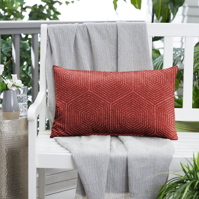 Lakeland Sunbrella Indoor / Outdoor Geometric Lumbar Pillow 311TR