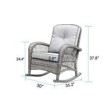 Load image into Gallery viewer, Outdoor Hanwell Rocking Wicker/Rattan Chair with Cushions 2716AH
