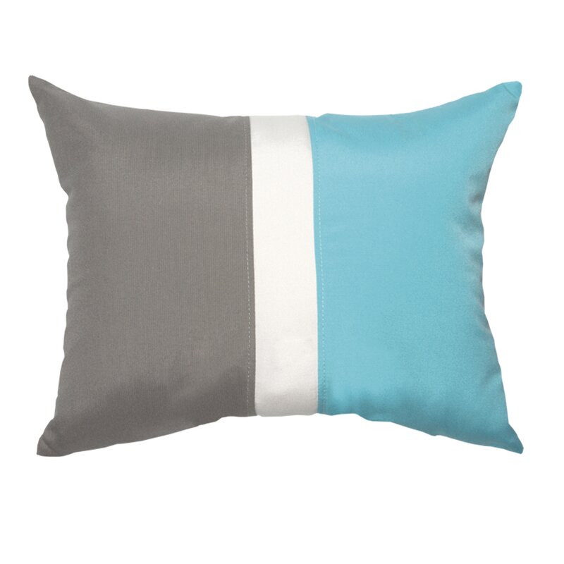 Charcoal/Aruba Antjelina Sunbrella Indoor / Outdoor Lumbar Pillow GL1789