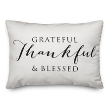 Load image into Gallery viewer, Cogdill Grateful Thankful Blessed Indoor/Outdoor Lumbar Pillow 1694CDR
