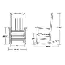 Load image into Gallery viewer, Outdoor Presidential Rocking Plastic Chair
