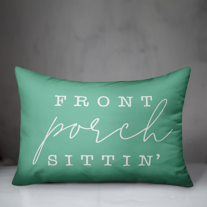 Sittin' Indoor/Outdoor Rectangular Lumbar Pillow in Mint Green #9704