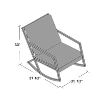Load image into Gallery viewer, Outdoor Rocking Solid Wood Chair with Cushions
