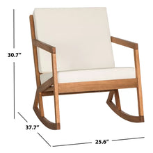 Load image into Gallery viewer, Outdoor Rocking Solid Wood Chair with Cushions
