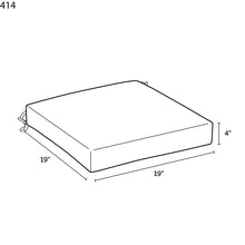 Load image into Gallery viewer, 4&quot; H x 19&quot; W x 19&quot; D Outdoor Seat Cushion (Set of 4) 2924AH
