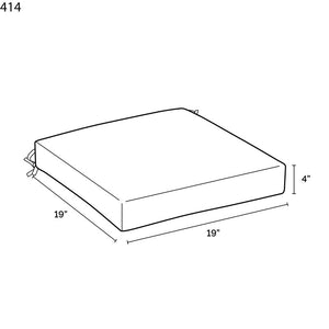 4" H x 19" W x 19" D Outdoor Seat Cushion (Set of 4) 2924AH