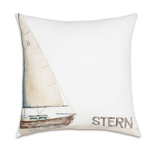 Outdoor Ship Stern Throw Pillow Cover & Insert