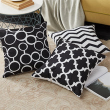 Load image into Gallery viewer, 20&quot; x 20&quot; Black Outdoor Square Pillow Cover (Set of 6)

