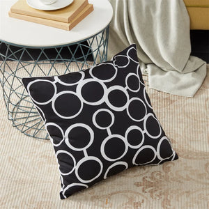 20" x 20" Black Outdoor Square Pillow Cover (Set of 6)