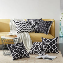 Load image into Gallery viewer, 20&quot; x 20&quot; Black Outdoor Square Pillow Cover (Set of 6)
