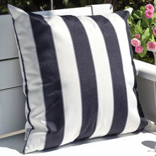 Load image into Gallery viewer, 18&quot; x 18&quot; Navy Outdoor Square Pillow Cover &amp; Insert
