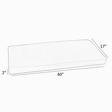 Load image into Gallery viewer, 2&quot; H x 40&quot; W x 17&quot; D Indoor/Outdoor Sunbrella Bench Cushion (DC85)
