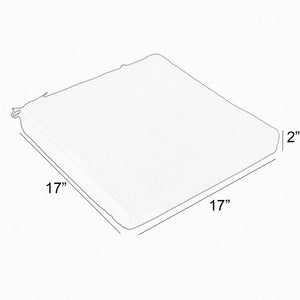2" H x 17" W x 17" D Indoor/Outdoor Sunbrella Chair Pad (Set of 2) 276AH