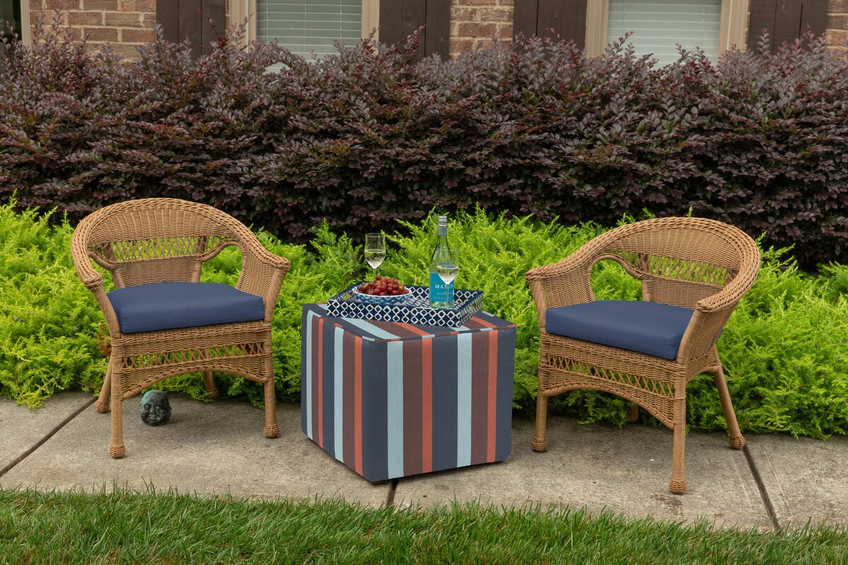 Navy Outdoor Sunbrella Seat Cushions (set of 2) (ND521)