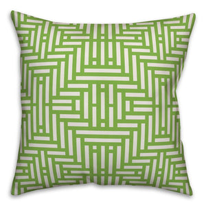 Mcdonnell Aztec Lime Indoor/Outdoor Throw Pillow - 16”x16” (ND148)