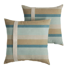 Load image into Gallery viewer, 18&quot; x 18&quot; Blue/Gray  Ellaline Indoor/Outdoor Throw Pillow (Set of 2) GL1873
