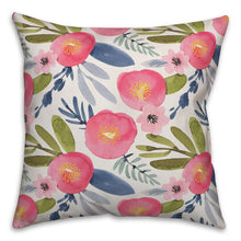 Load image into Gallery viewer, Resch Watercolor Floral Indoor/Outdoor Throw Pillow Cover (ND60)
