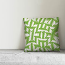 Load image into Gallery viewer, Mcdonnell Aztec Lime Indoor/Outdoor Throw Pillow - 16”x16” (ND148)
