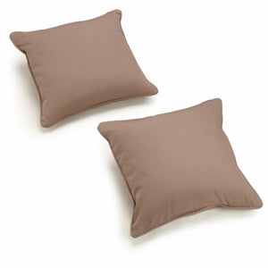 Weymouth Indoor/Outdoor Throw Pillows in Toffee Colored Fabric (Set of Two in One Box) #9705